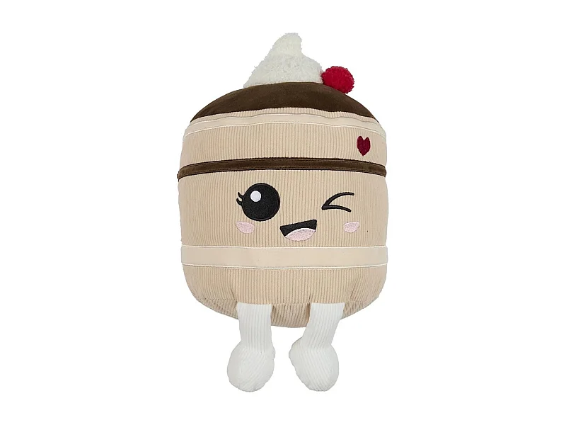 Peluche gateau choco kawaii en polyester (H30 cm)