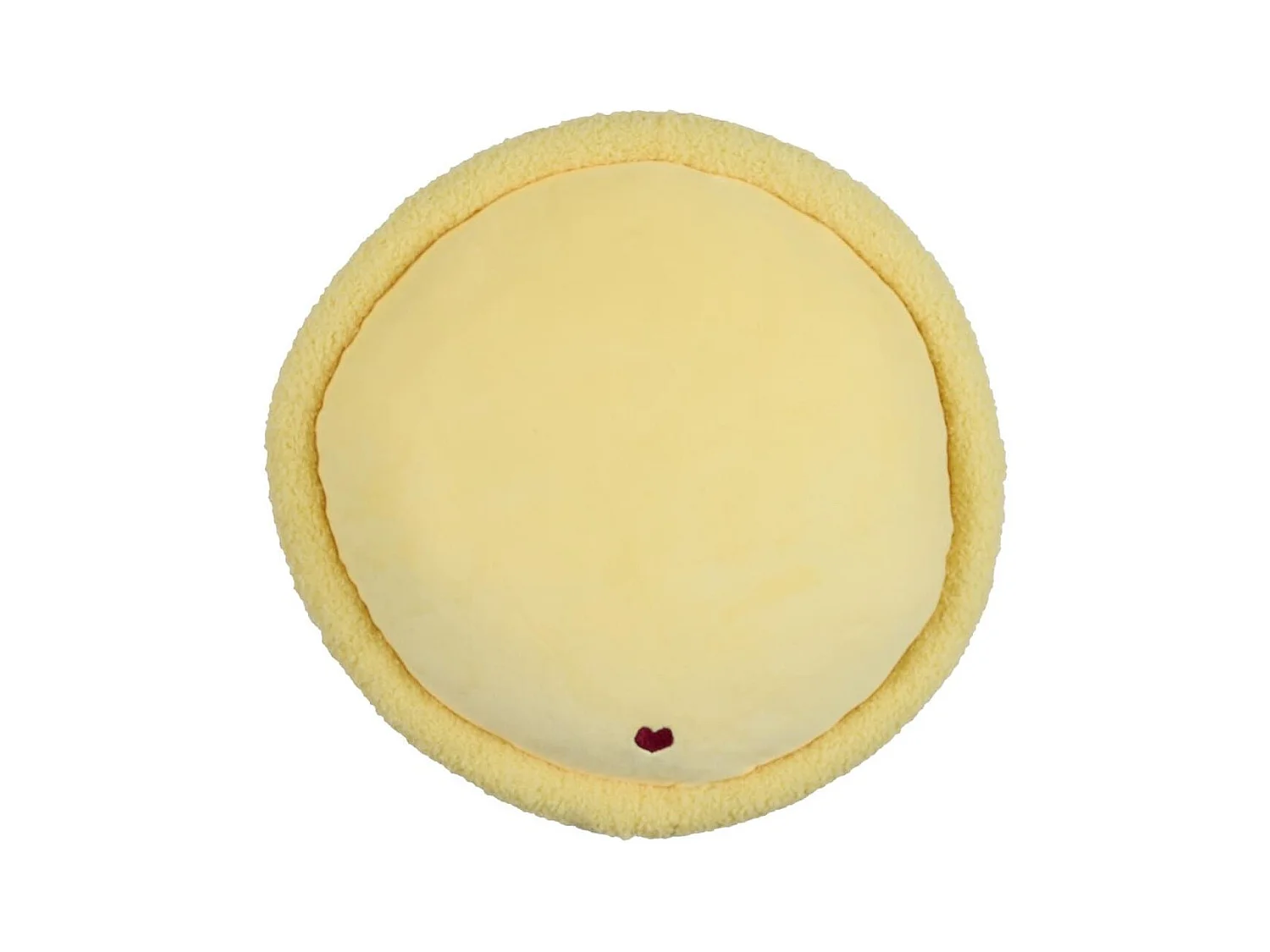 Peluche macaron jaune kawaii en polyester (Ø36 cm)