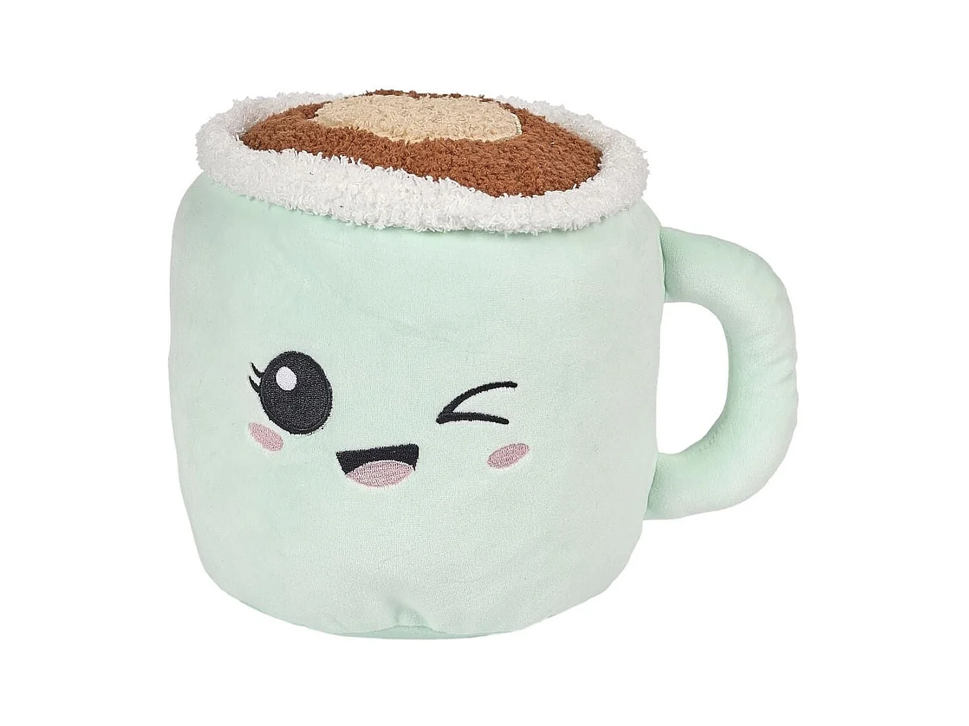 Peluche tasse kawaii en polyester (H22 cm)