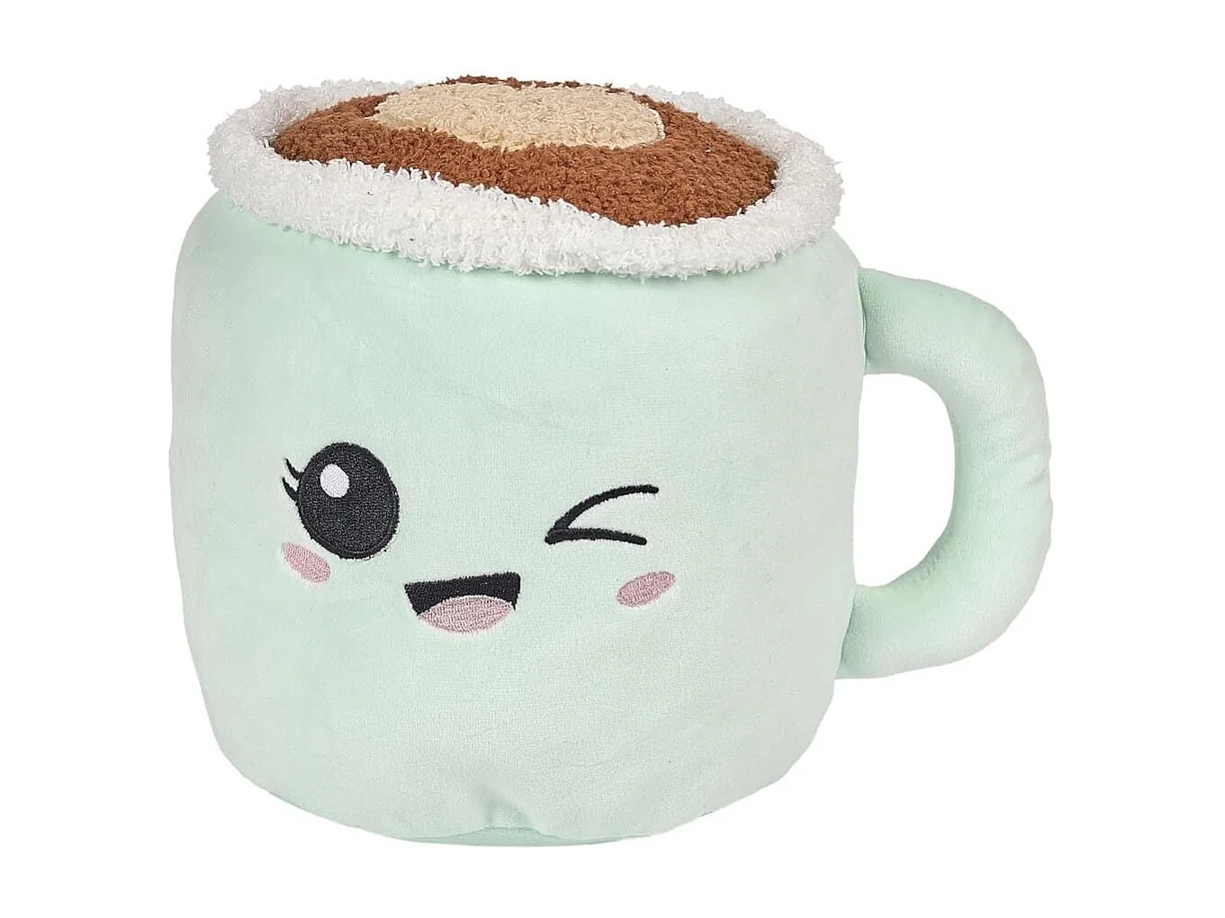 Peluche tasse kawaii en polyester (H22 cm)
