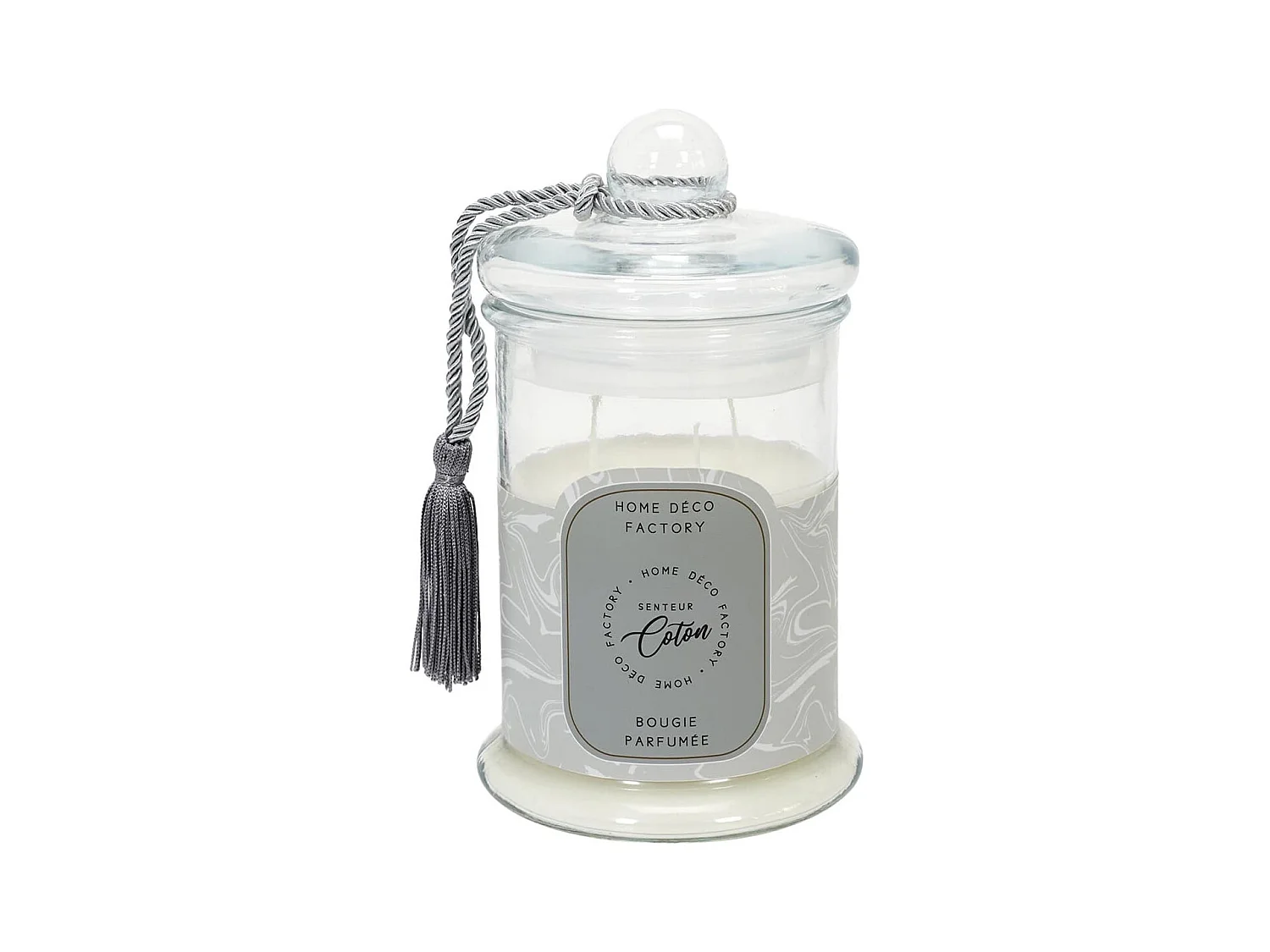 Bougie Bonbonnière Parfumée Senteur Coton H23,5cm