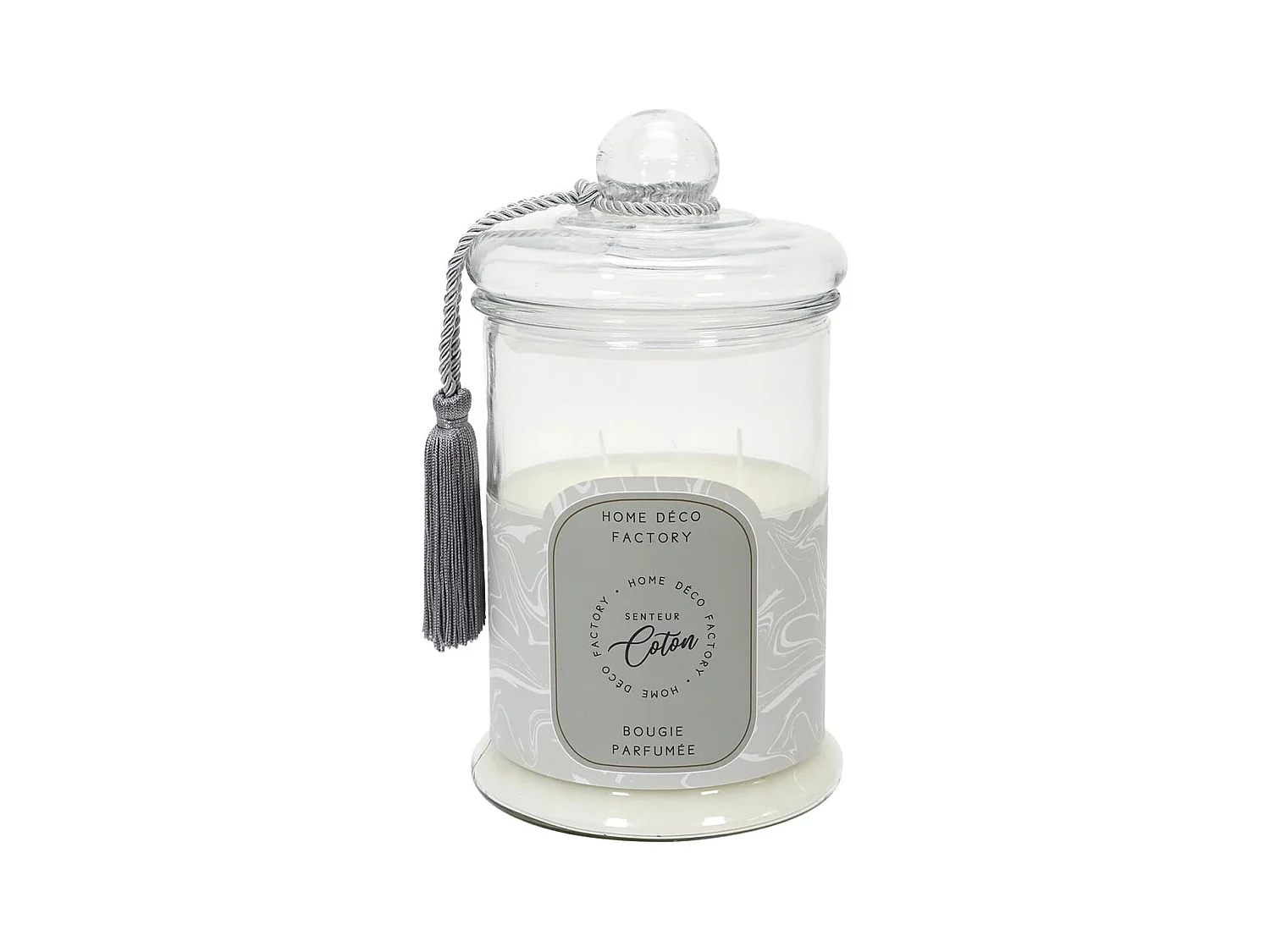 Bougie Bonbonnière Parfumée Senteur Coton H29cm