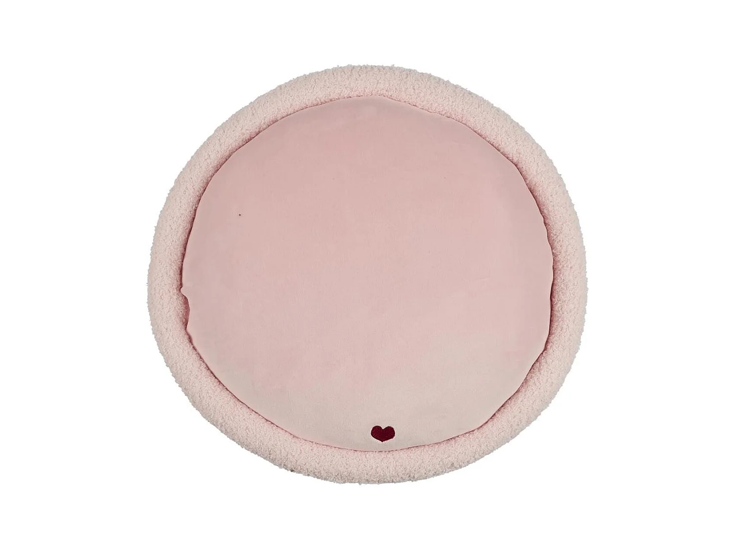 Peluche macaron rose kawaii en polyester (Ø36 cm)