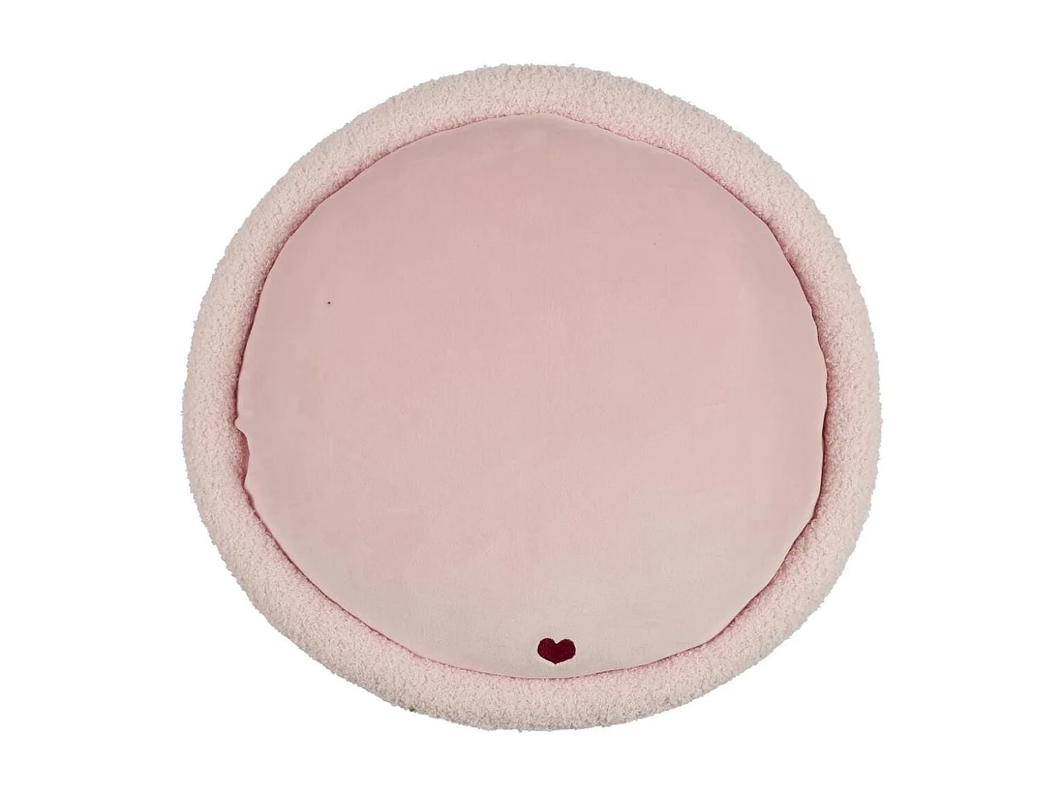 Peluche macaron rose kawaii en polyester (Ø36 cm)