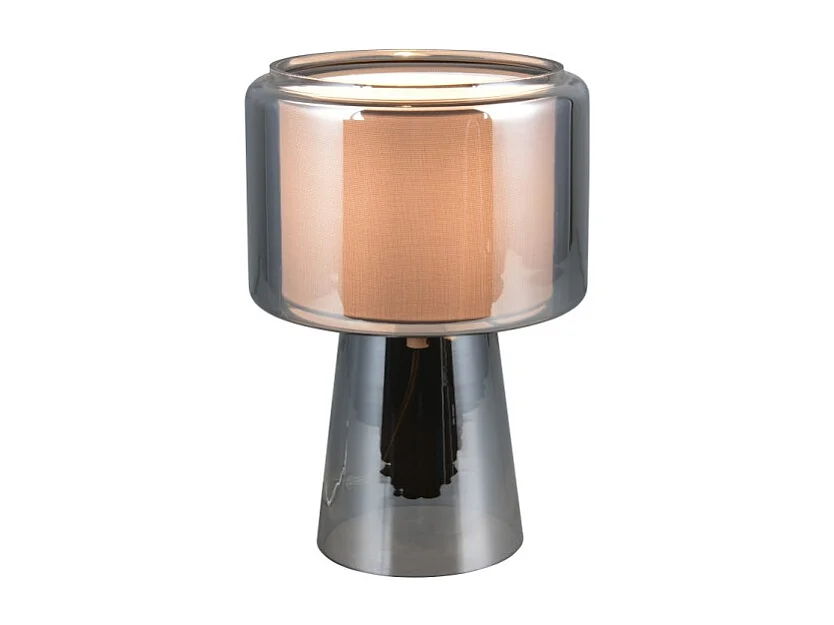 Lampe de table verre et tissu Rocka