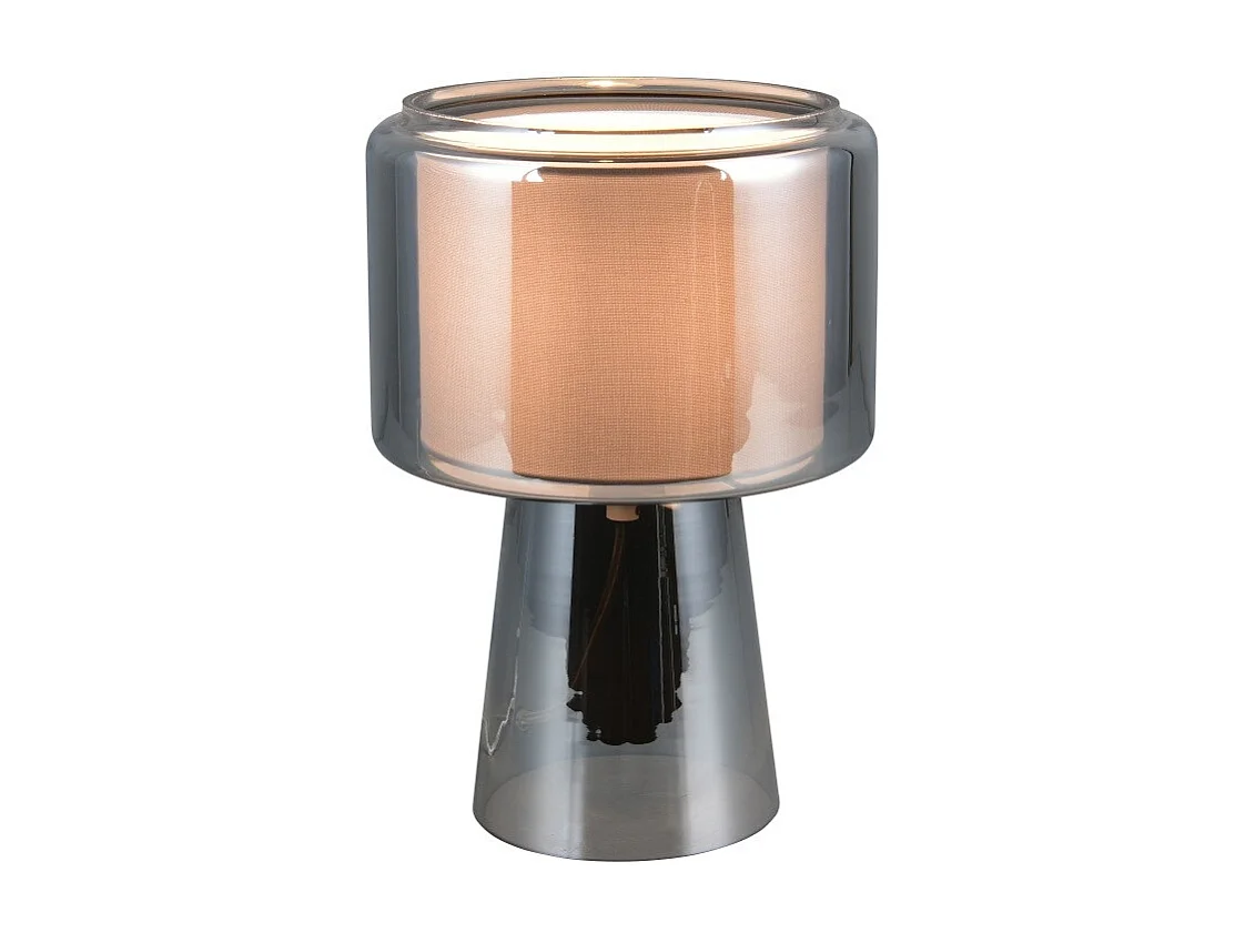 Lampe de table verre et tissu Rocka