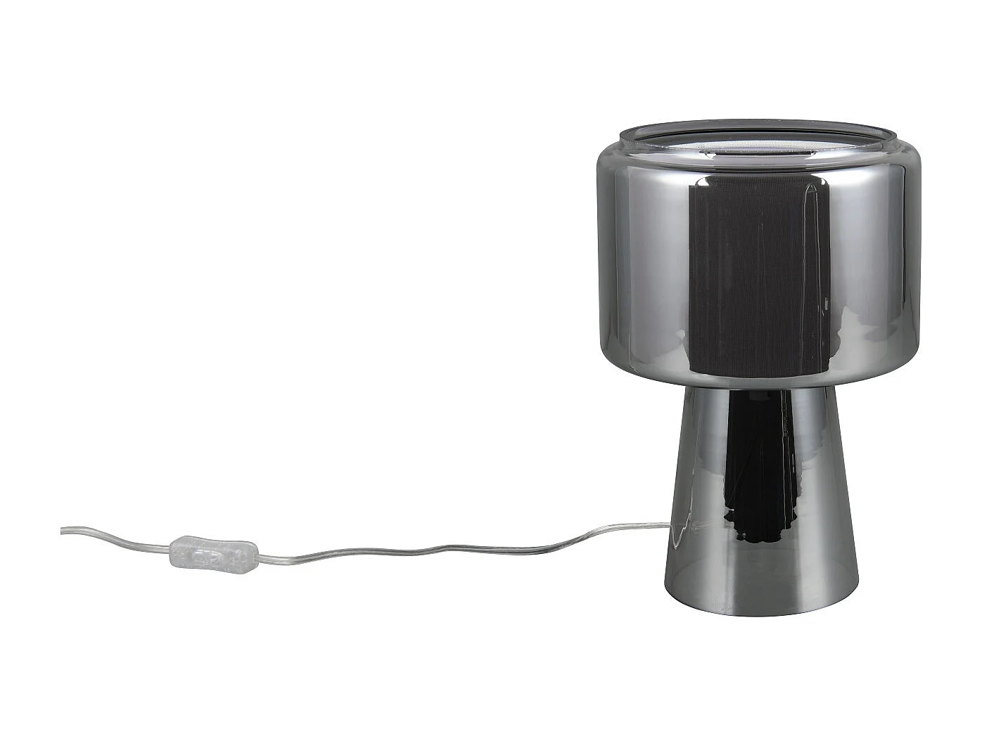 Lampe de table verre et tissu Rocka