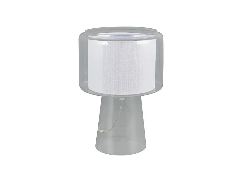 Lampe de table verre et tissu Rocka