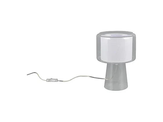 Lampe de table verre et tissu Rocka