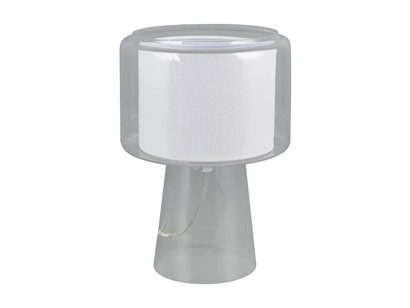 Lampe de table verre et tissu Rocka