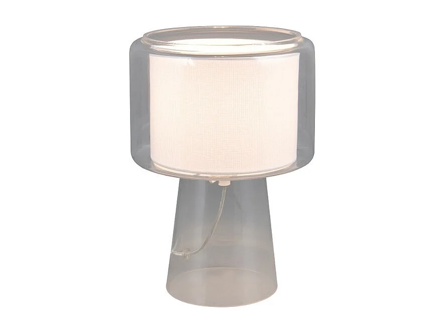 Lampe de table verre et tissu Rocka