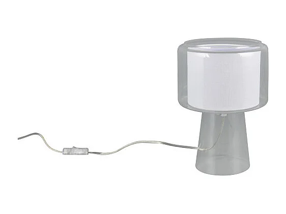 Lampe de table verre et tissu Rocka