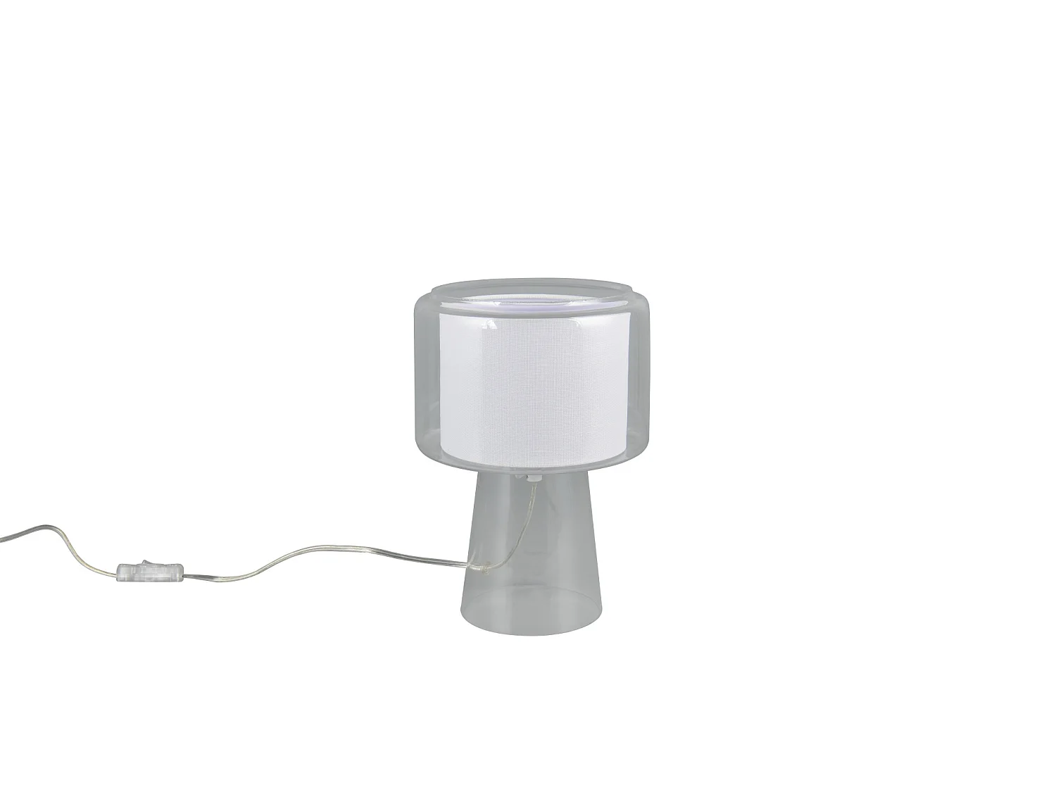 Lampe de table verre et tissu Rocka