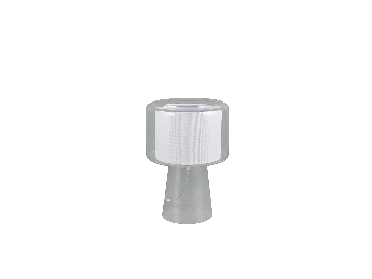 Lampe de table verre et tissu Rocka