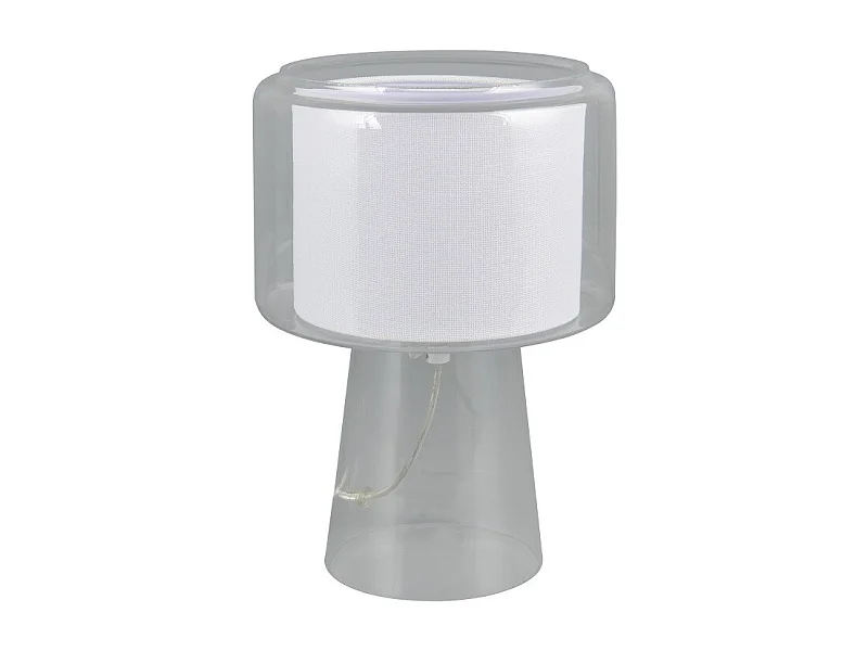 Lampe de table verre et tissu Rocka