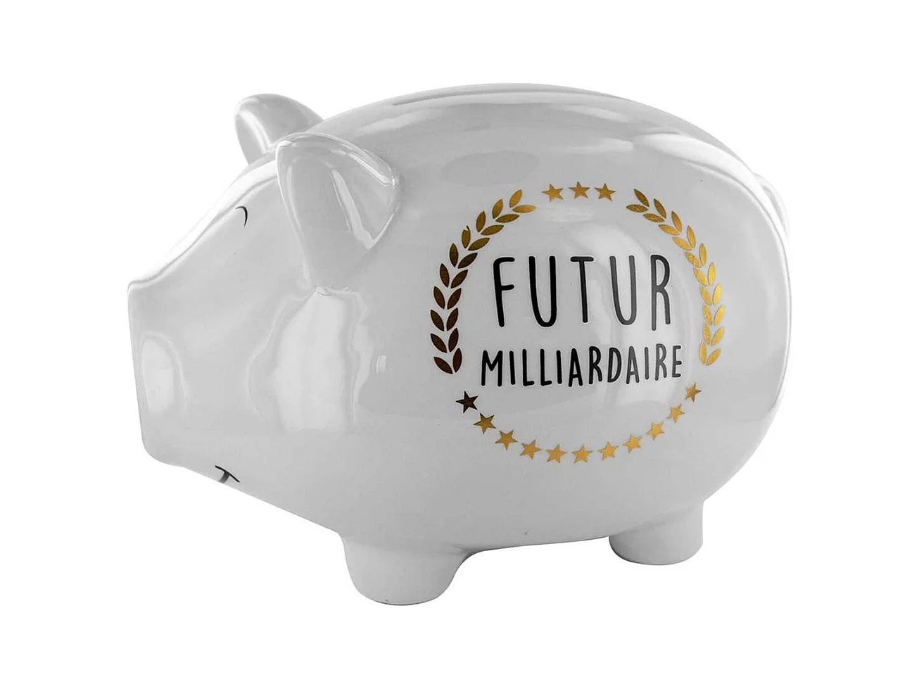 Tirelire Cochon XXL en Céramique Blanche - BABE