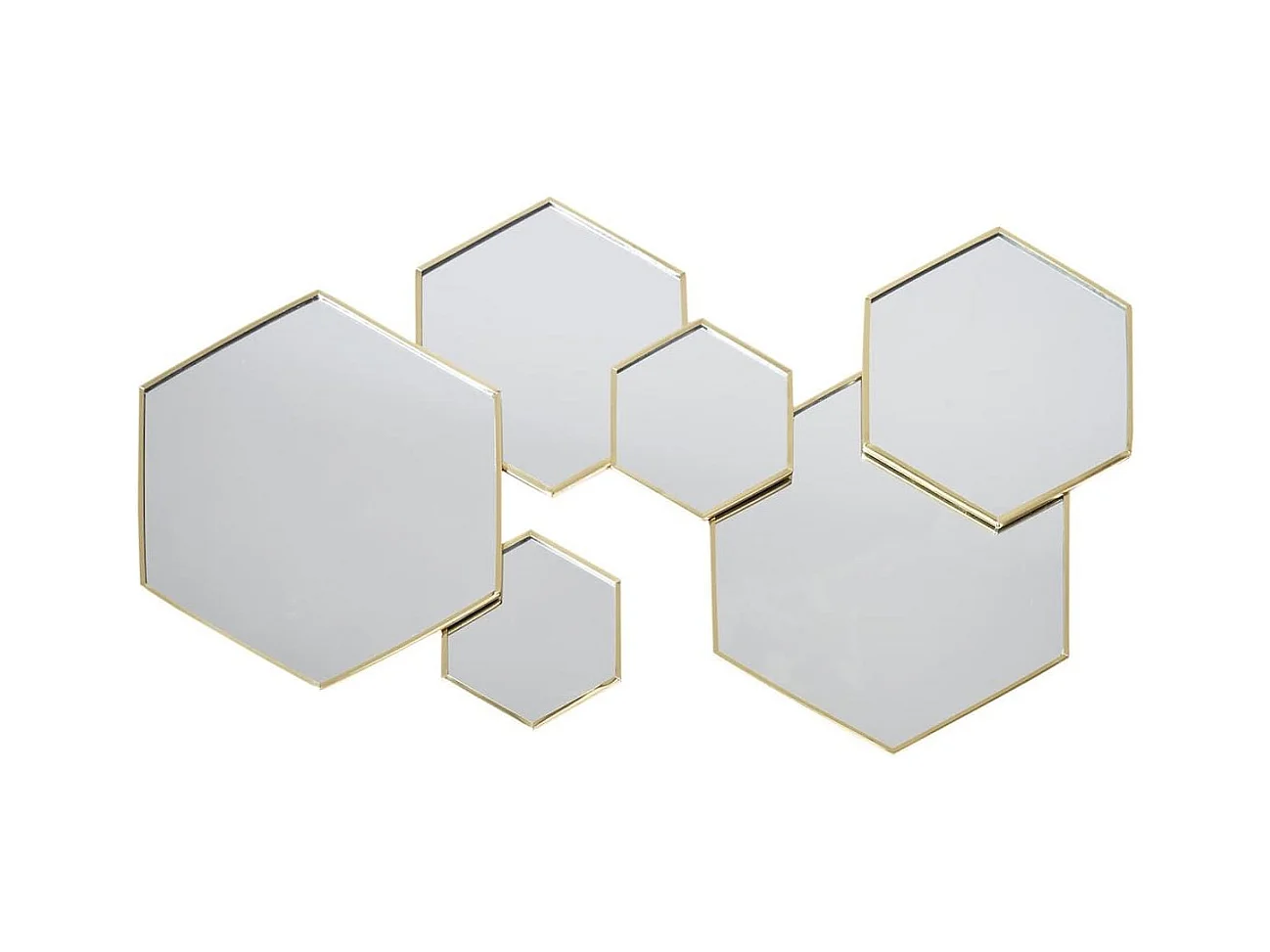 Miroir Hexagonal Doré Décoratif - KERIS