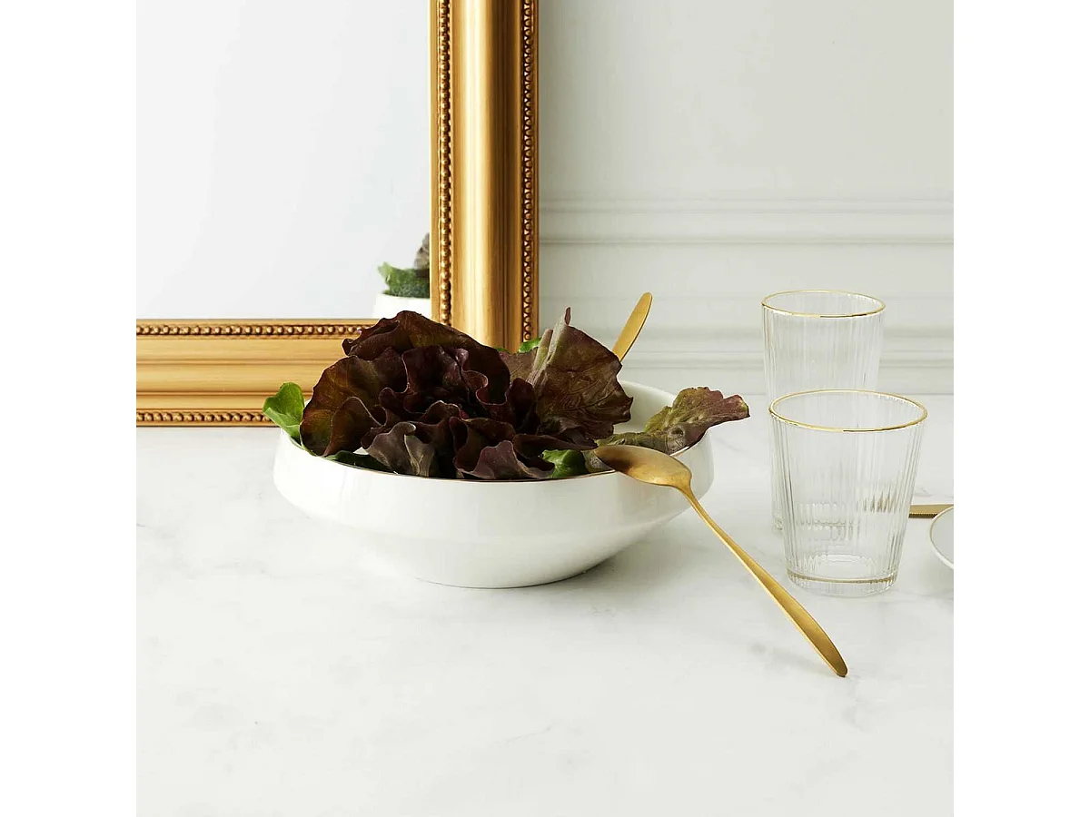 Saladier en Porcelaine Ø25cm avec Liseré Doré - MAESTRO