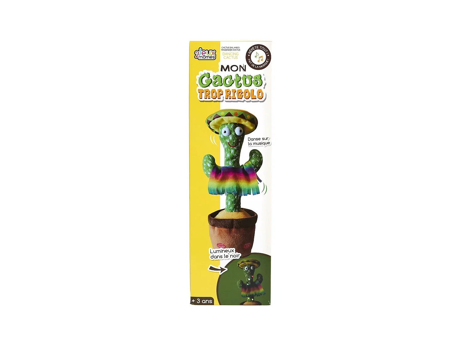 Cactus lumineux dansant vert en plastique