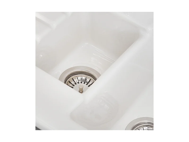 Evier à encastrer 1 bac et demi JACOB DELAFON Gaspard avec système de vidage