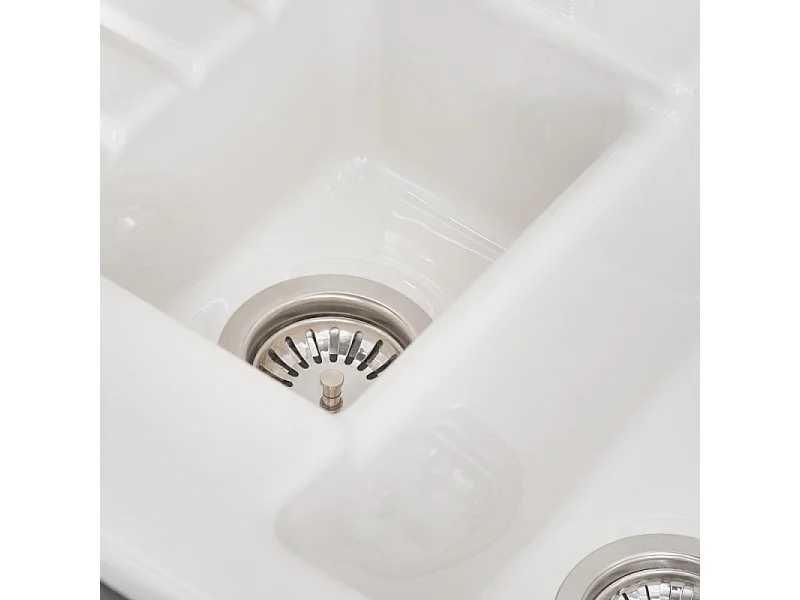 Evier à encastrer 1 bac et demi JACOB DELAFON Gaspard avec système de vidage