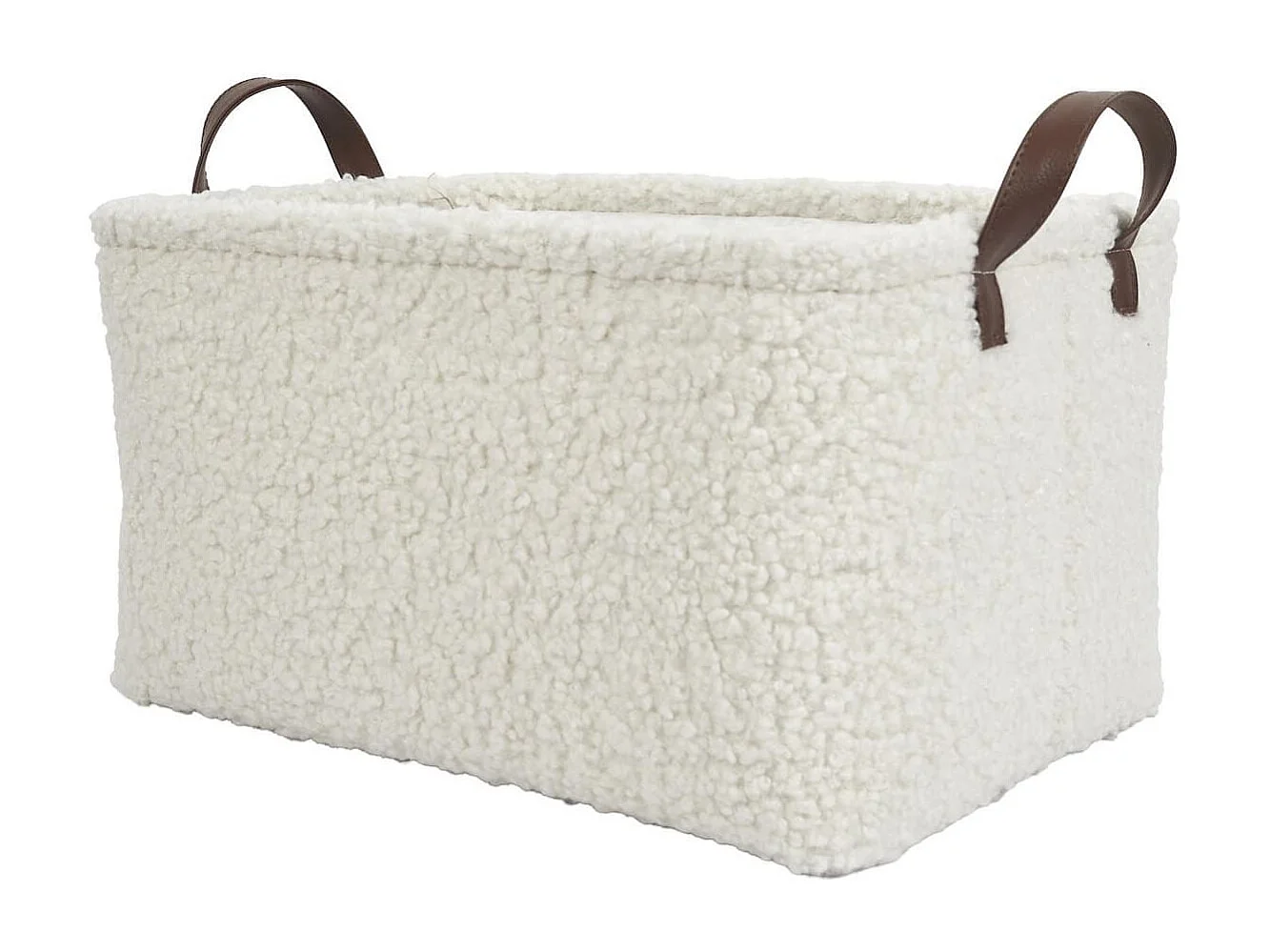 Ensemble de 3 Paniers Rangement Blanc Bouclette - INIUS