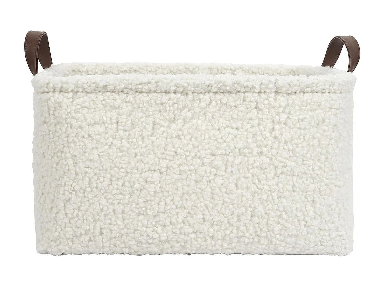 Ensemble de 3 Paniers Rangement Blanc Bouclette - INIUS