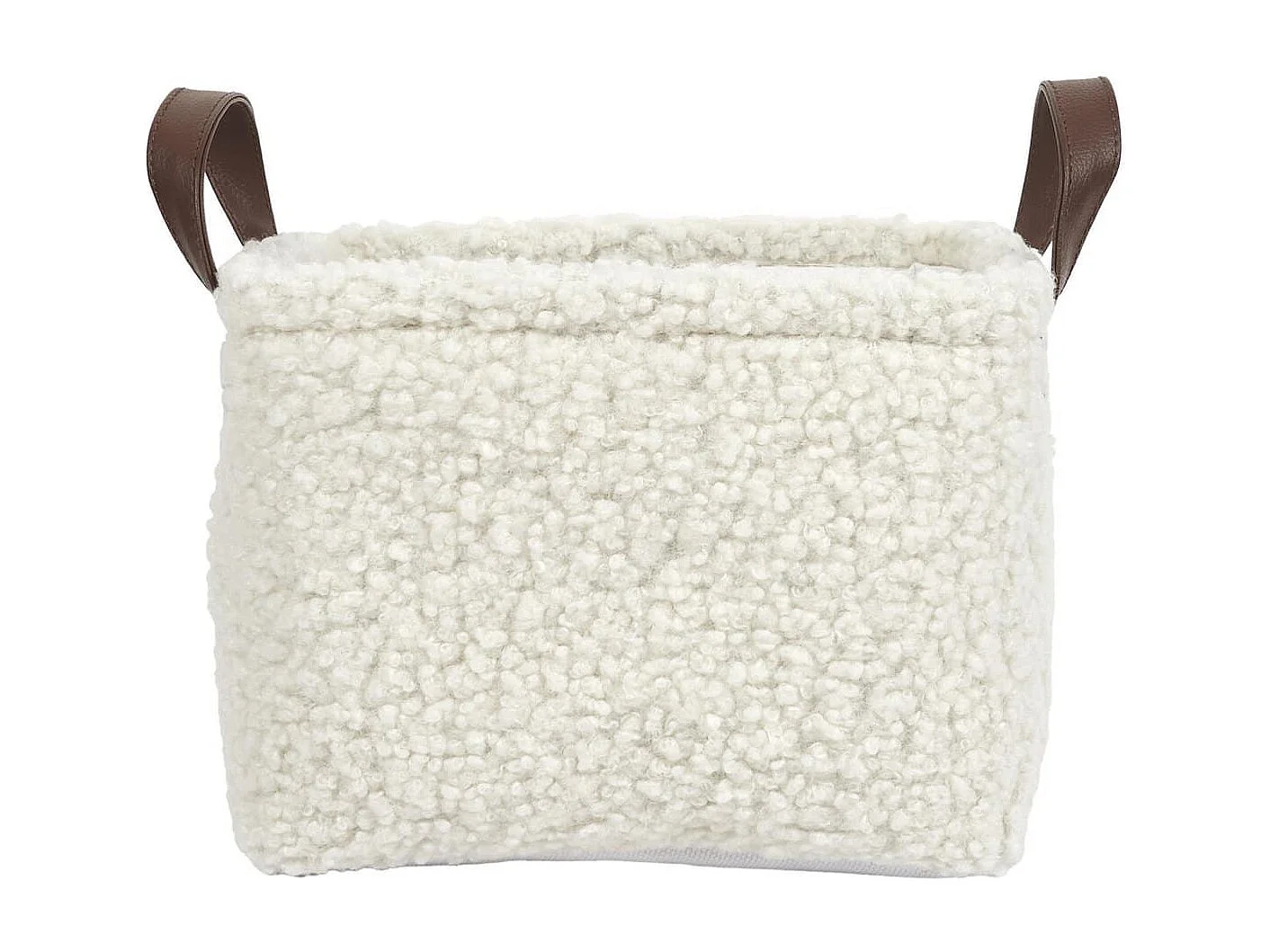 Ensemble de 3 Paniers Rangement Blanc Bouclette - INIUS