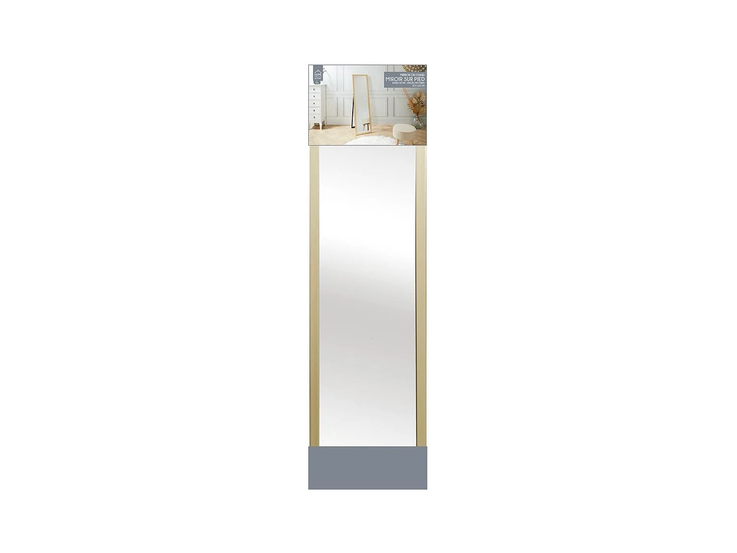 Miroir sur Pied Doré 122 cm - ZOLUS