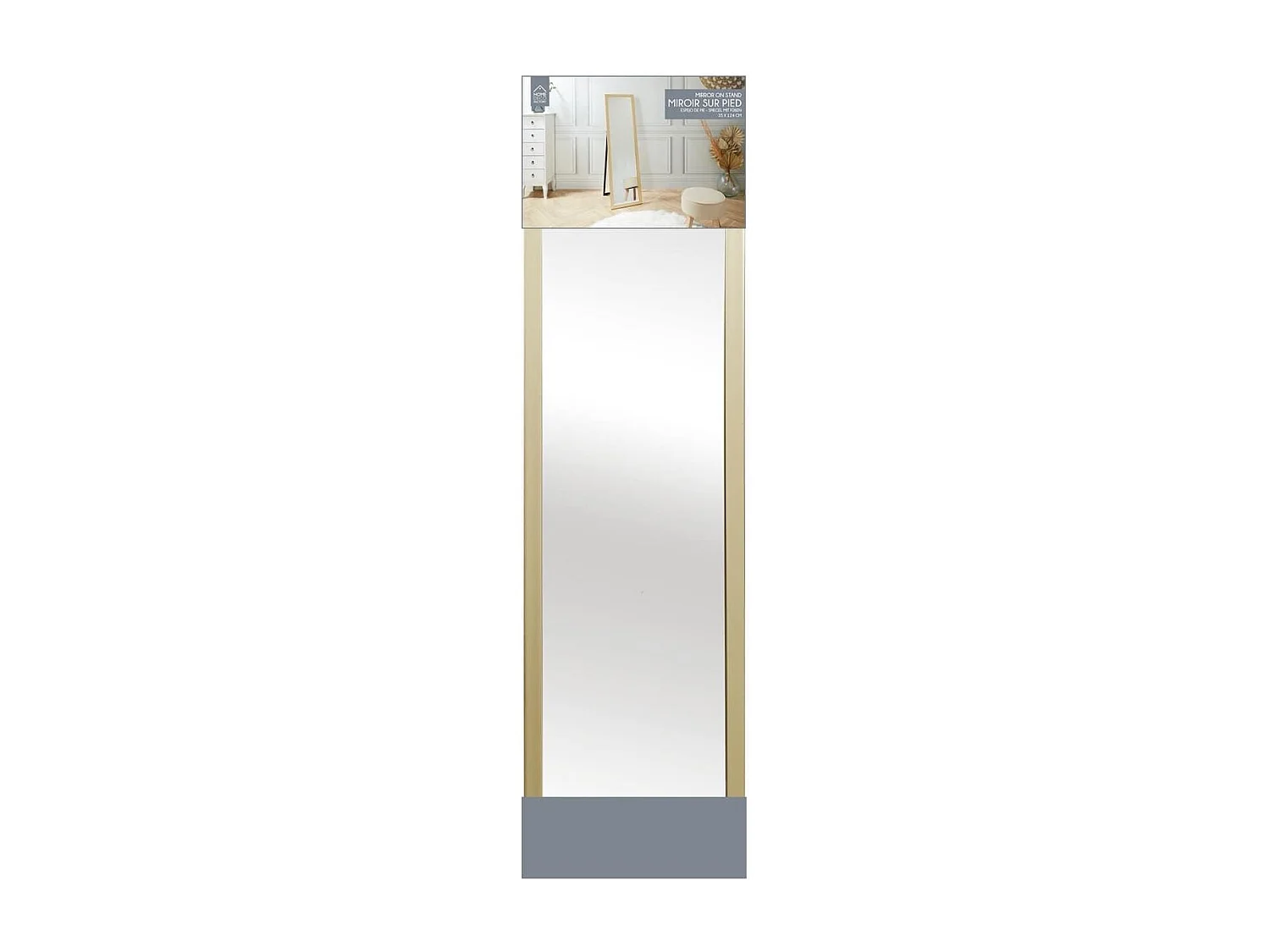 Miroir sur Pied Doré 122 cm - ZOLUS