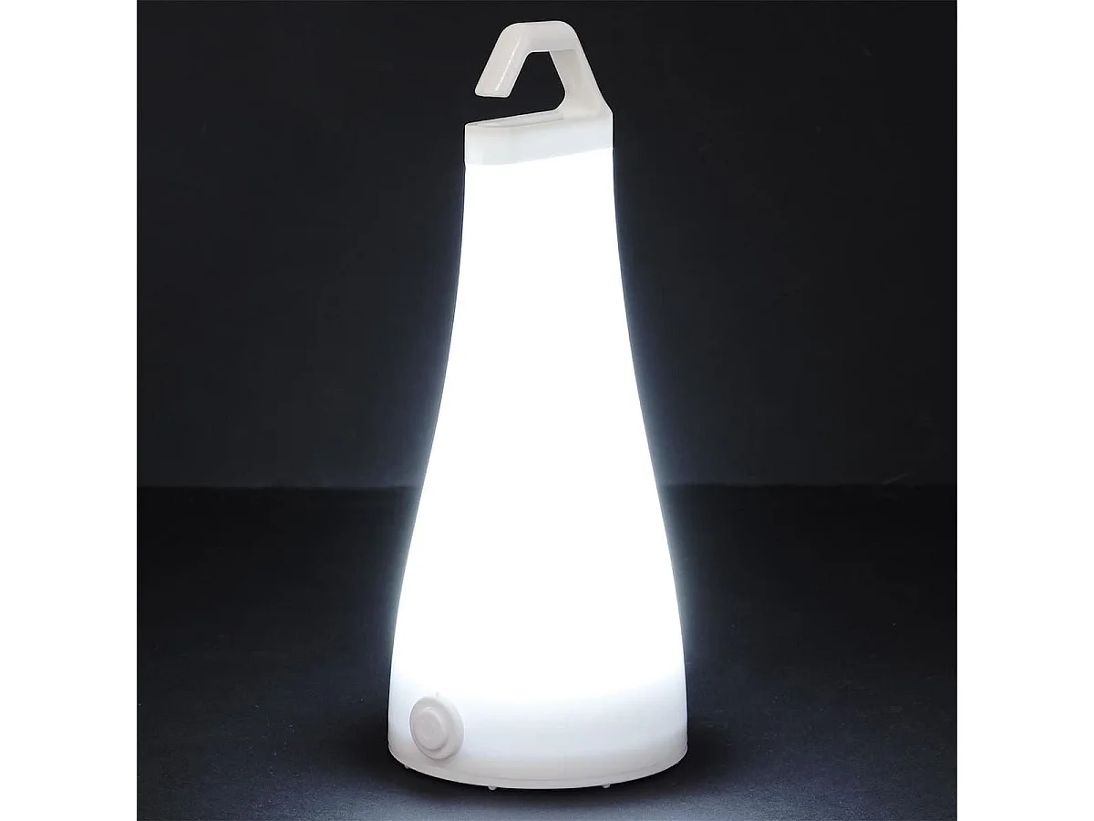 Lanterne à pile en plastique à led blanche à suspendre ou poser - LUDORA