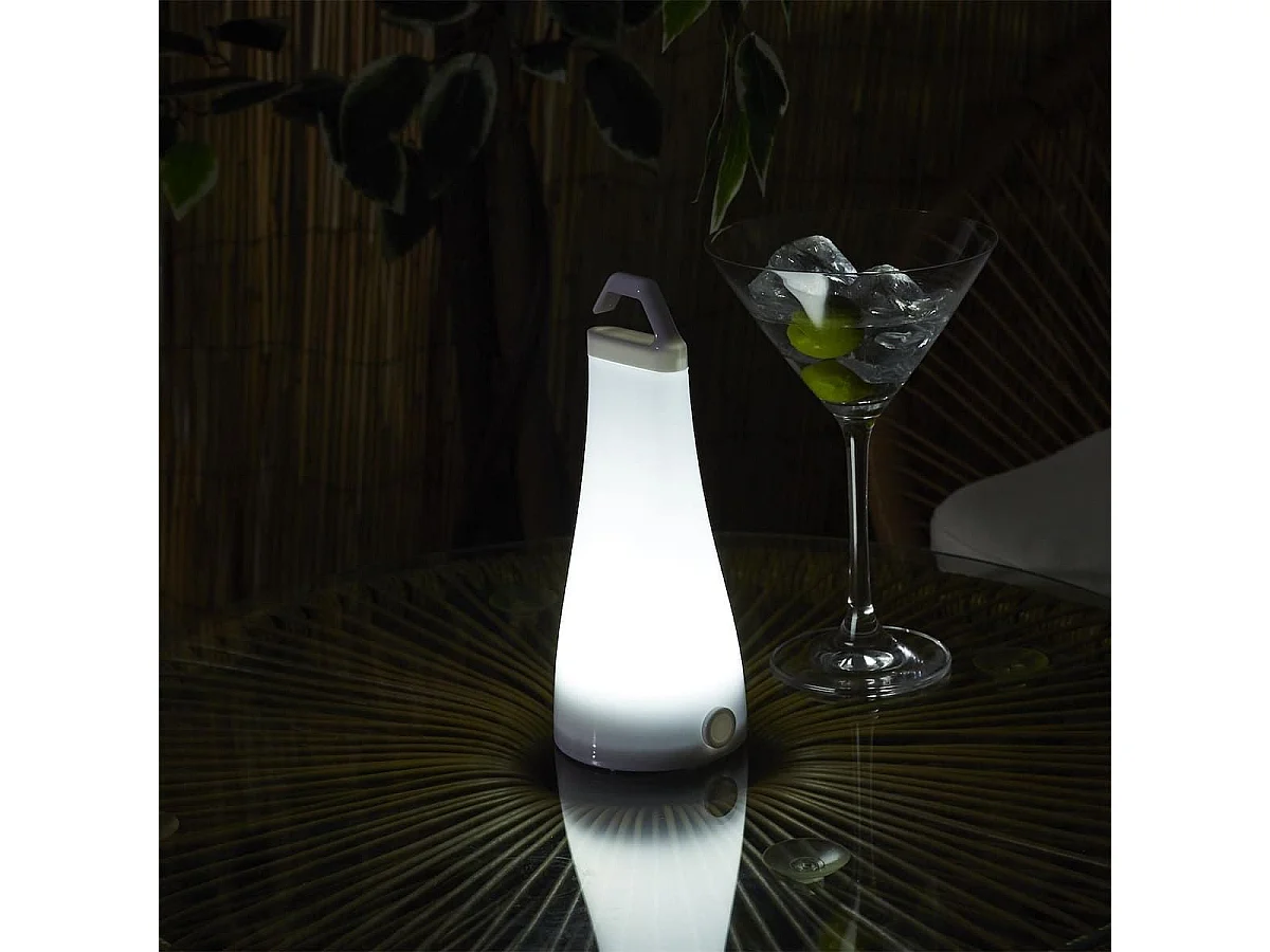 Lanterne à pile en plastique à led blanche à suspendre ou poser - LUDORA