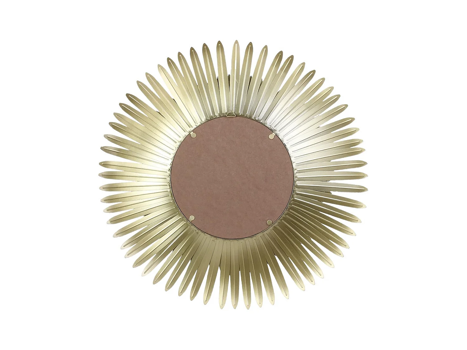 Miroir Cadre Plumes Dorées Ø53cm - AIGUS