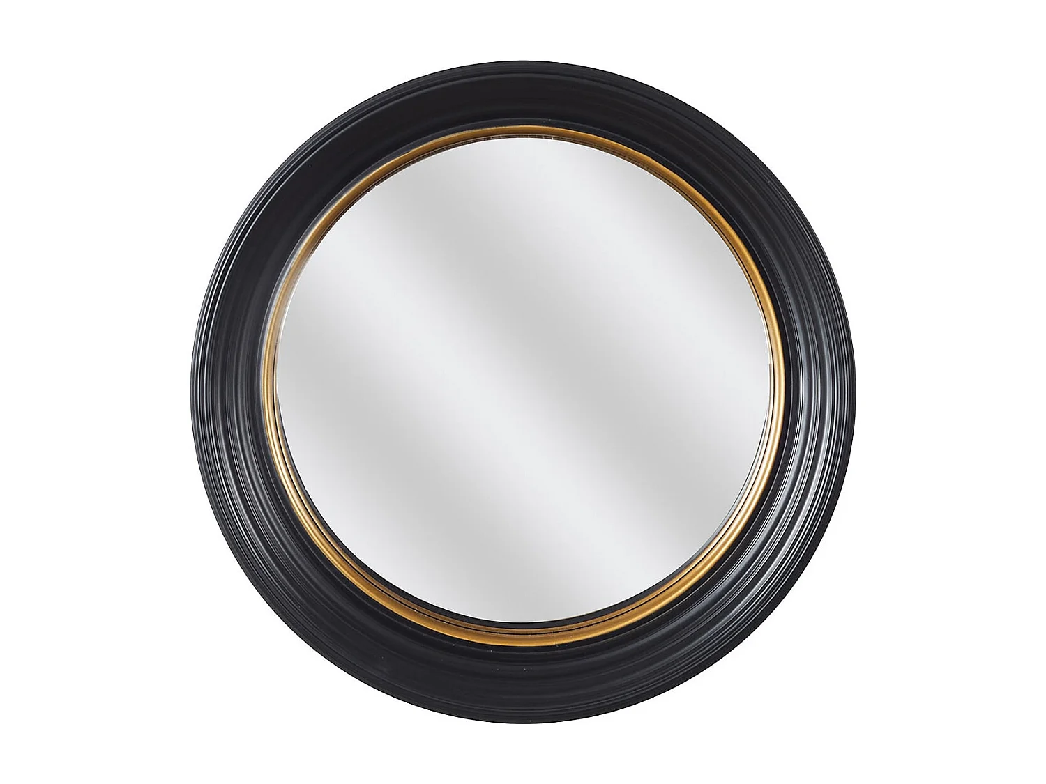 Miroir Convexe Rond Noir et Or Ø40,5cm - HUBBLE