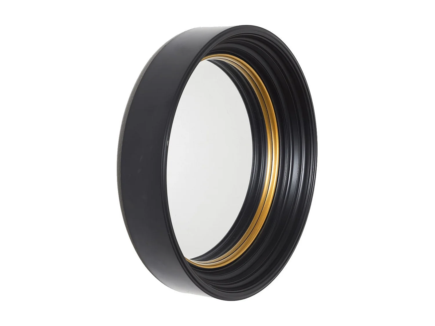 Miroir Convexe Rond Noir et Or Ø40,5cm - HUBBLE