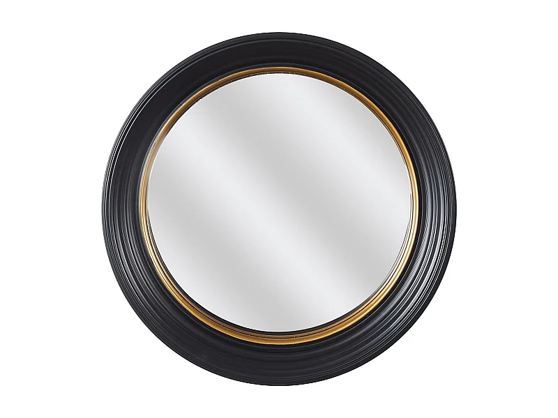 Miroir Convexe Rond Noir et Or Ø40,5cm - HUBBLE