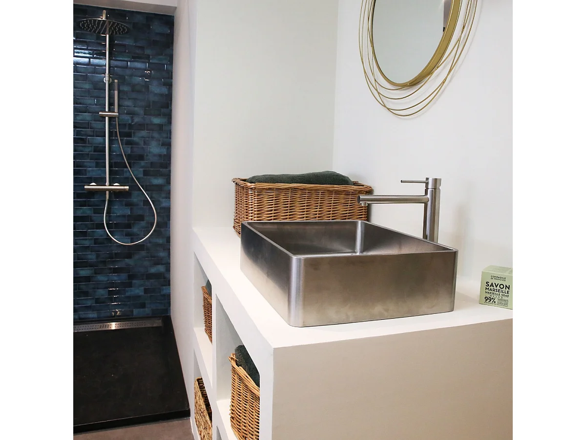 Luisa Misturadora de lavatório alto aço inoxidável Essebagno