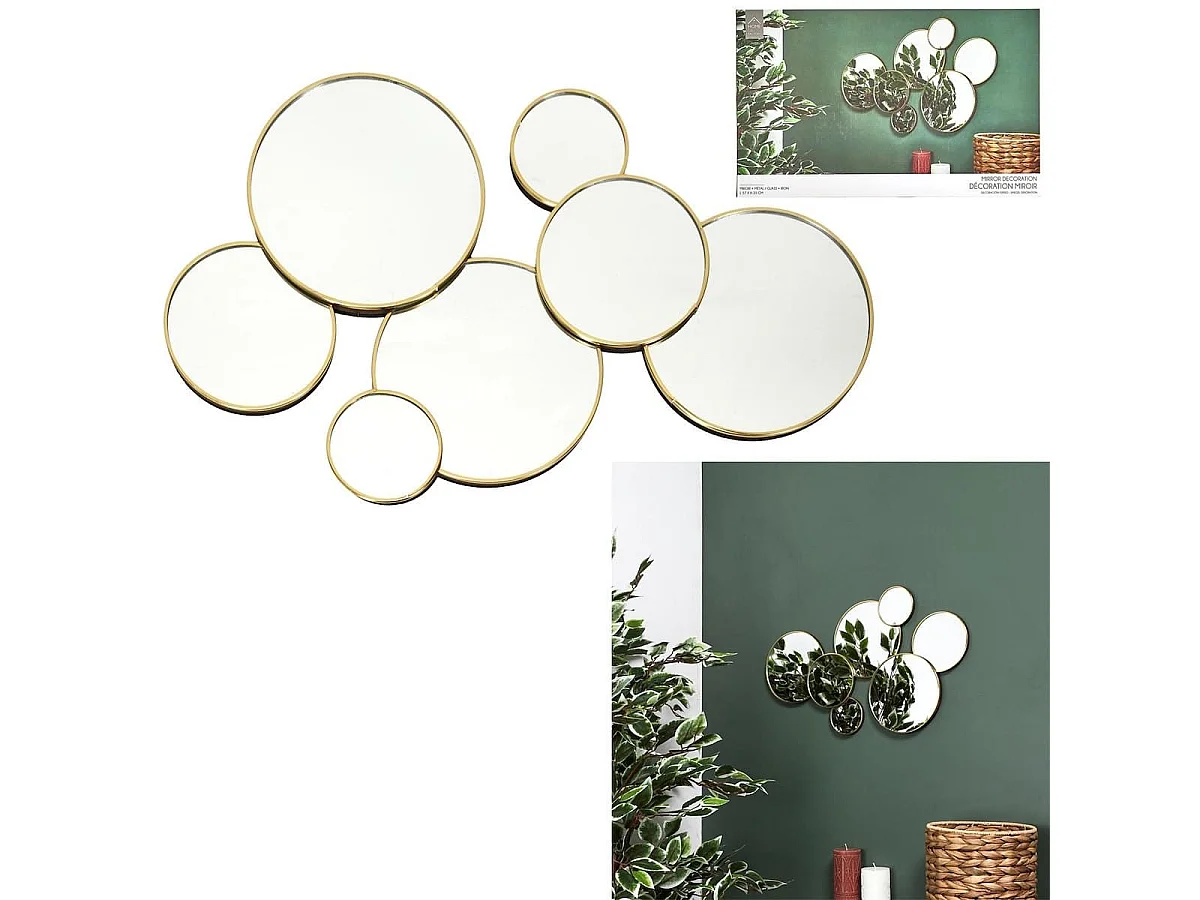 Miroir Rond Doré Décoratif - JARON