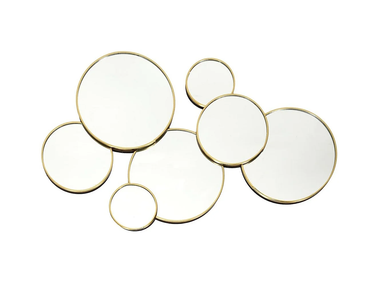 Miroir Rond Doré Décoratif