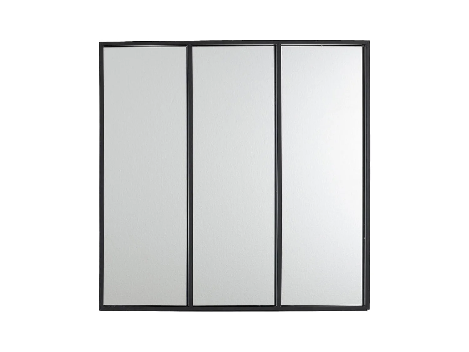 Miroir Forme Verrière Atelier Carré Métal Noir 61,5cm