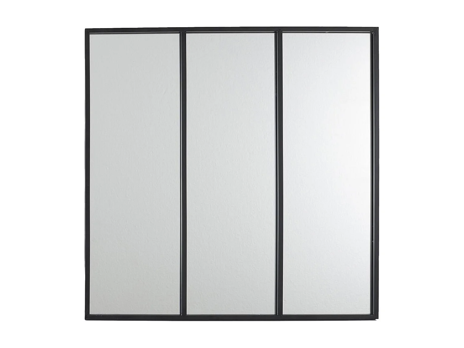 Miroir Forme Verrière Atelier Carré Métal Noir 61,5cm - VERIS
