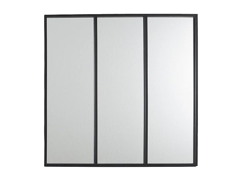 Miroir Forme Verrière Atelier Carré Métal Noir 61,5cm - VERIS