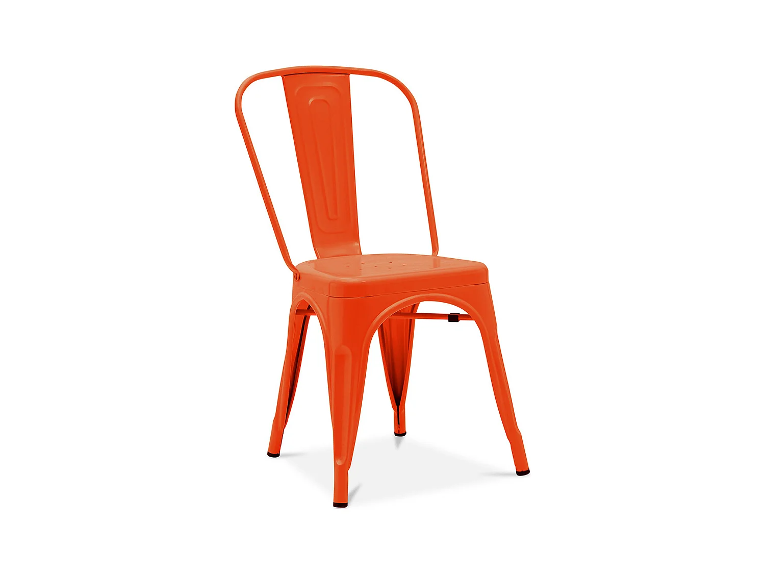 Chaise de salle à manger - Design industriel - Acier - Mat - Nouvelle édition -Stylix Orange