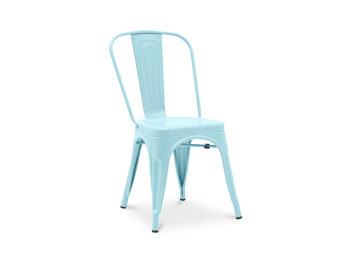 Chaise de salle à manger - Design industriel - Acier - Mat - Nouvelle édition -Stylix Bleu clair