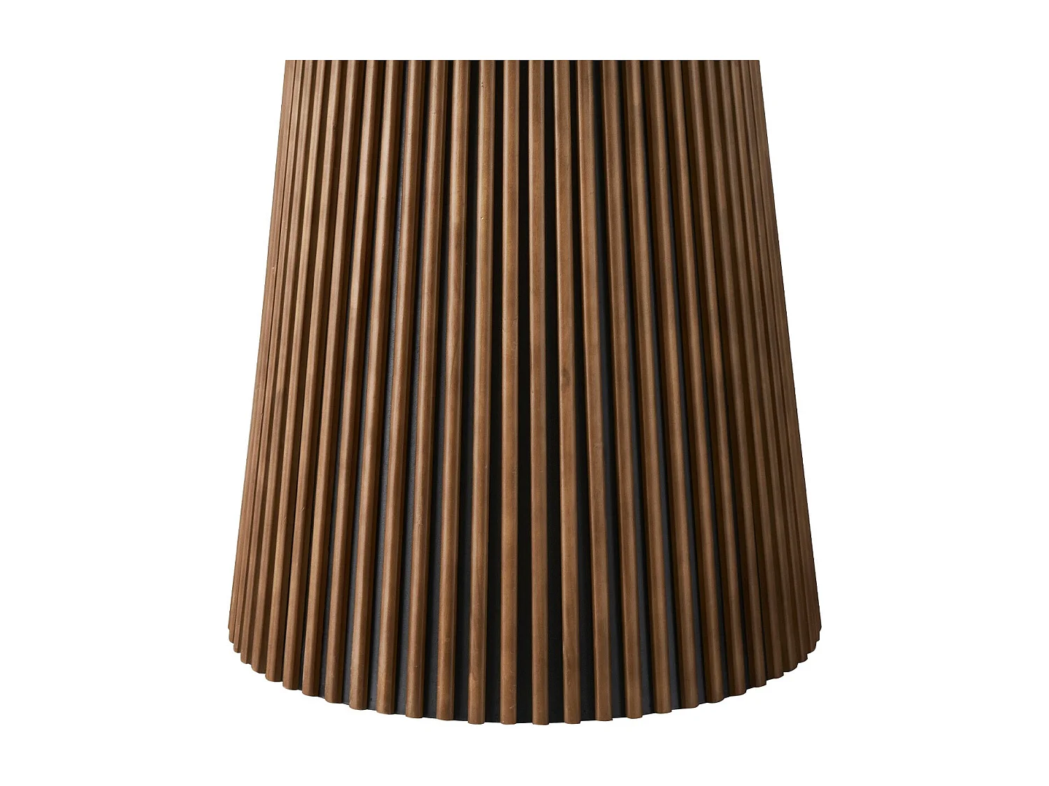 Table à manger ronde plateau en céramique effet marbre et bois foncé 6 personnes Ø120 cm - Ada