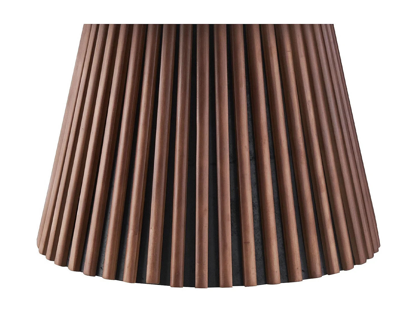 Table basse ronde plateau en céramique effet marbre et bois foncé Ø80 cm - Ada