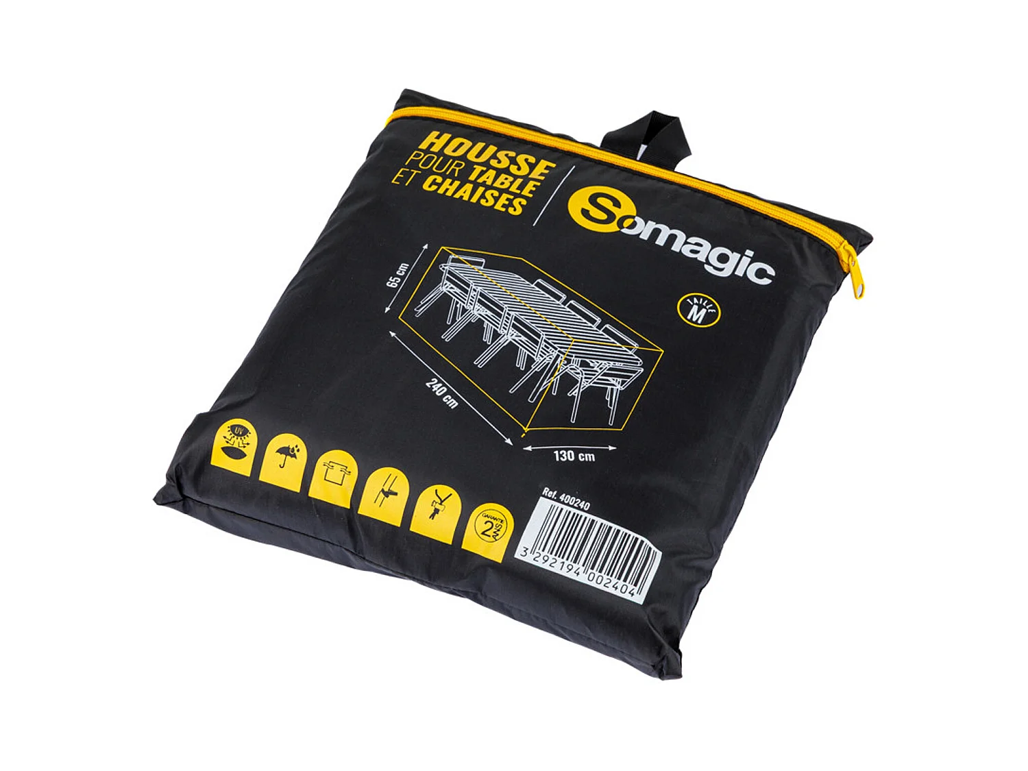 Funda L 240 x An 130 x Al 65 cm para muebles de jardín - SOMAGIC