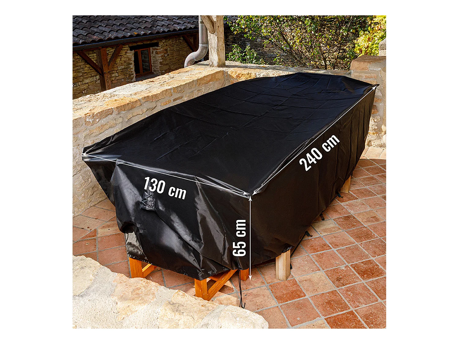 Funda L 240 x An 130 x Al 65 cm para muebles de jardín - SOMAGIC