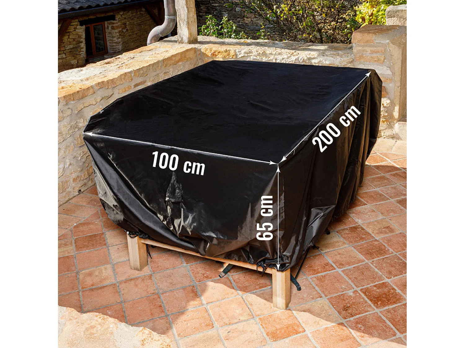 Funda L 200 x An 100 x Al 65 cm para muebles de jardín - SOMAGIC