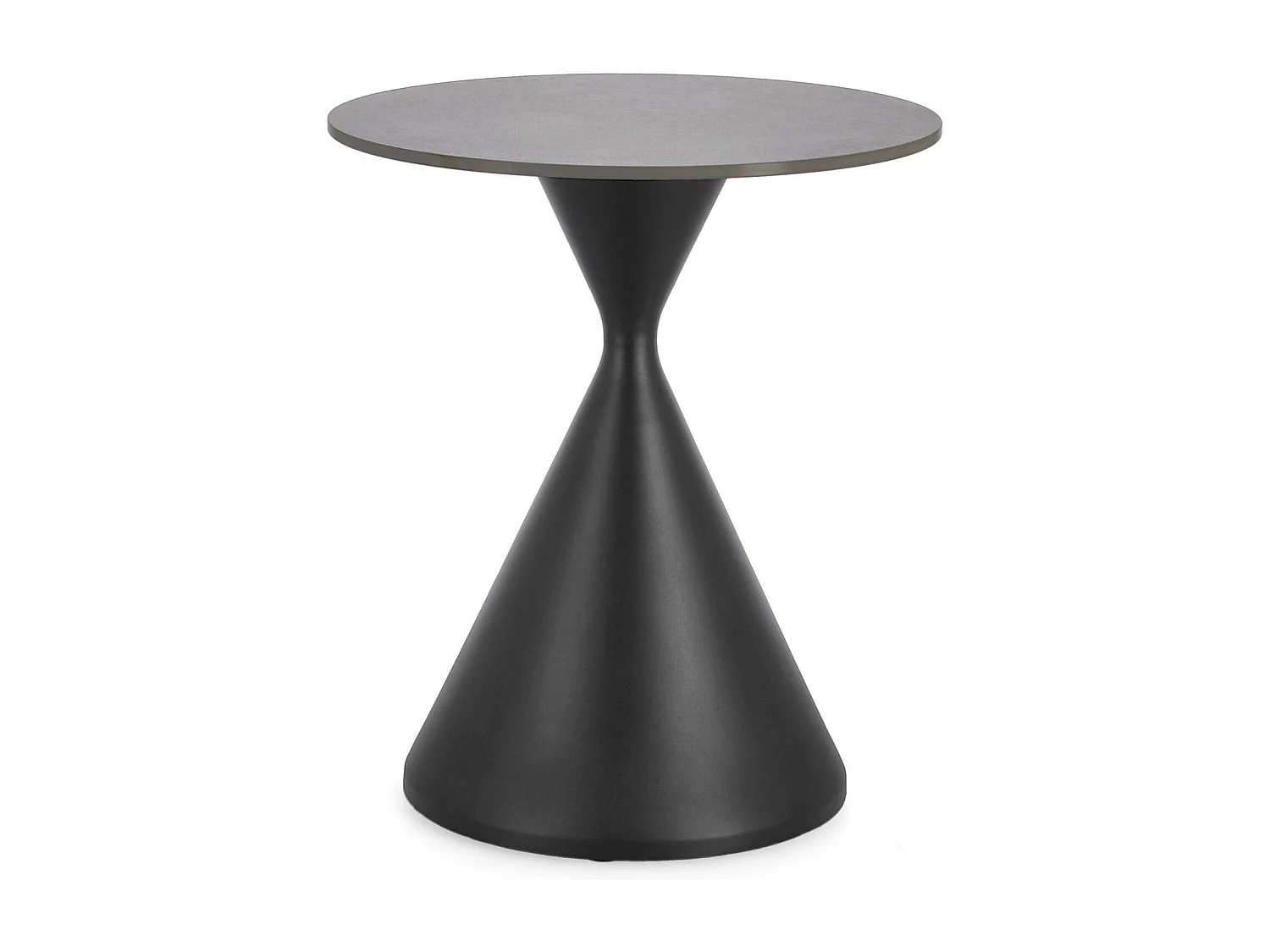 Bout de canapé rond D50 en céramique pied central en métal - EZE